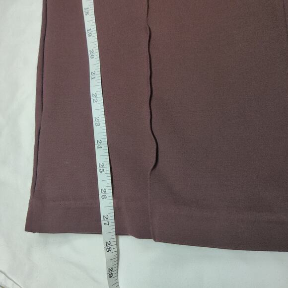 Staud Knack Pull On Ponte Knit Cropped Wide Leg Pant Dark Chocolate Brown Large - Picture 16 of 16